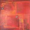 Malerei, Rot, Acryl auf Leinwand, 100 x 100 cm