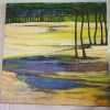 Malerei, Sennelandschaft I, Acryl auf Leinwand, 100 x 100 cm