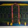 Malerei, Rathaus, Acryl auf Leinwand, 100 x 120 cm