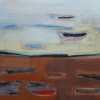 Malerei, Boote II,  Acryl auf Leinwand, 80x100cm