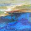 Malerei, blauer See, Acryl auf Leinwand, 100 x 120 cm