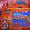 Malerei, Fette Farbe III,  Acryl auf Leinwand, 100 x 100 cm